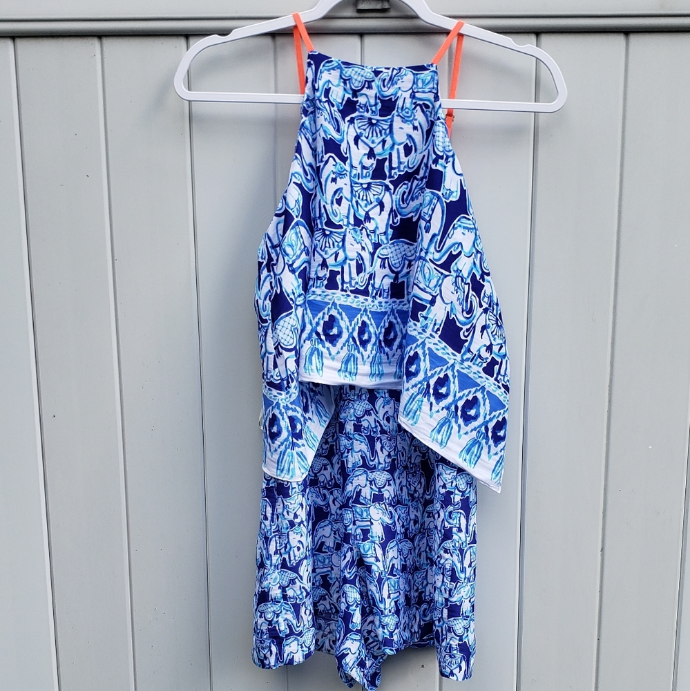 Blue Elephant Lilly Pulitzer Rompers